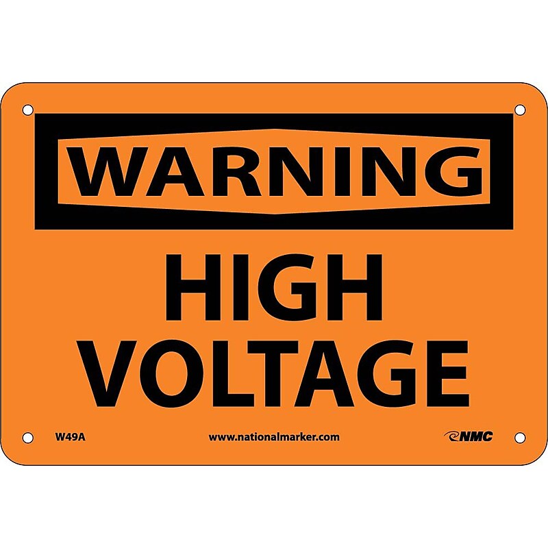 High Voltage, 7X10, .040 Aluminum, Warning Sign image 1