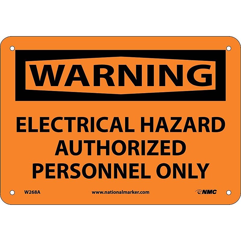 Electrical Hazard Authorized Personnel Only, 7X10, .040 Aluminum, Warning Sign image 1