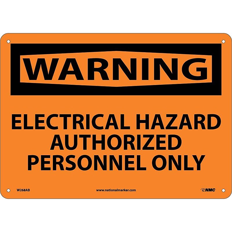 Electrical Hazard Authorized Personnel Only, 10X14, .040 Aluminum, Warning Sign image 1