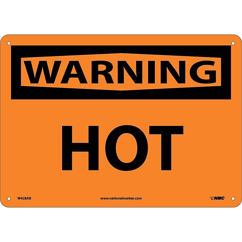 Hot, 10X14, .040 Aluminum, Warning Sign image 1
