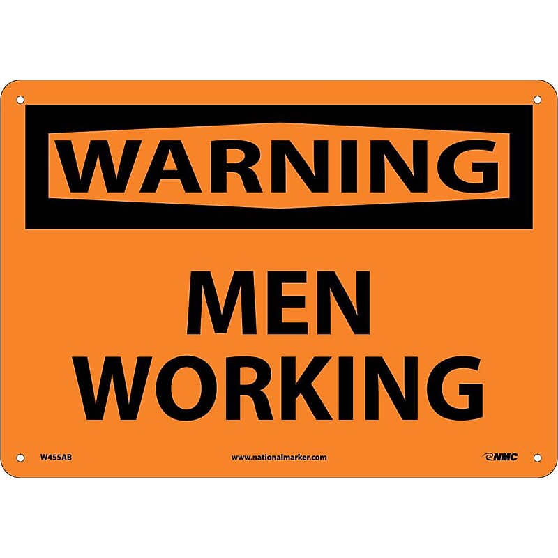 Men Working, 10X14, .040 Aluminum, Warning Sign image 1