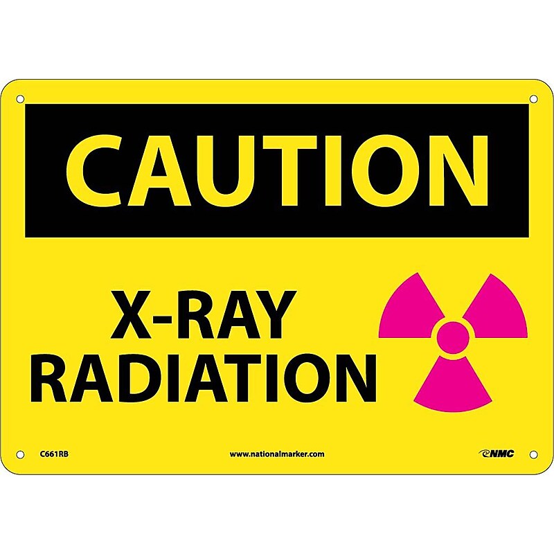 Caution Signs; X-Ray Radiation, Graphic, 10X14, Rigid Plastic image 1