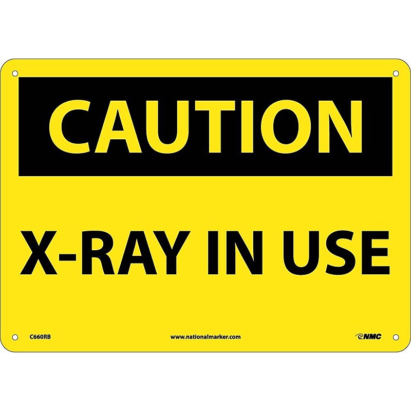 Caution Signs; X-Ray In Use, 10X14, Rigid Plastic image 1