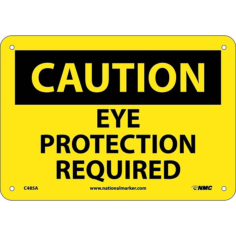 Caution Signs; Eye Protection Required, 7X10, .040 Aluminum image 1