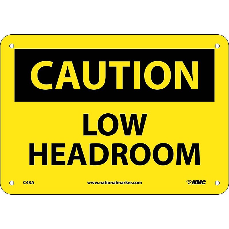 Low Headroom, 7X10, .040 Aluminum, Caution Sign image 1
