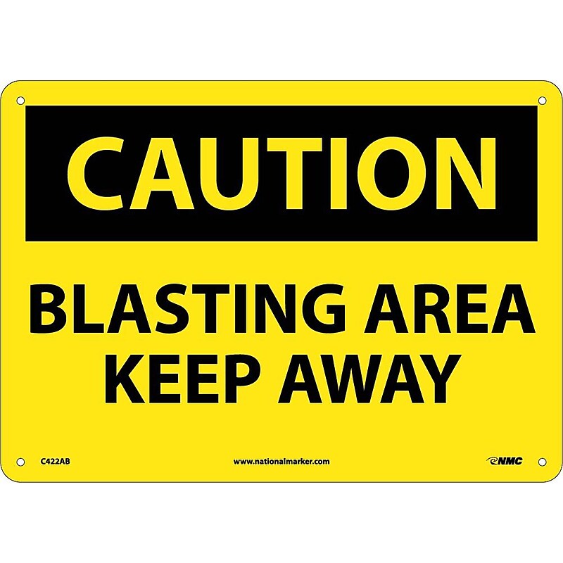 Caution, Blasting Area Keep Away, 10X14, .040 Aluminum, Caution Sign image 1