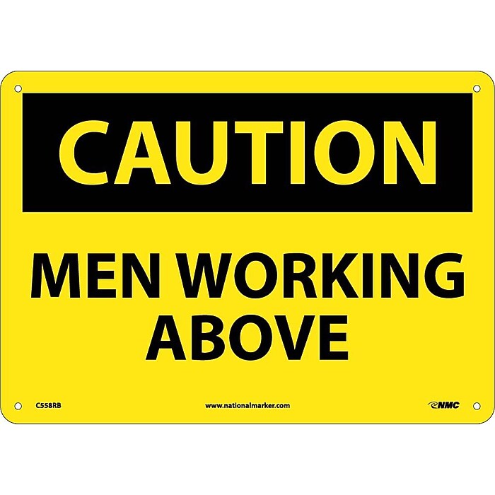 NMC OSHA Caution Sign - "DO NOT ENTER" Rigid Plastic, 10" X 7", Black On Yellow For Indoor/Outdoor Use
