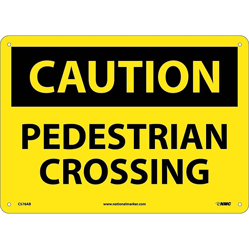 Caution, Pedestrian Crossing, 10X14, .040 Aluminum, Caution Sign image 1