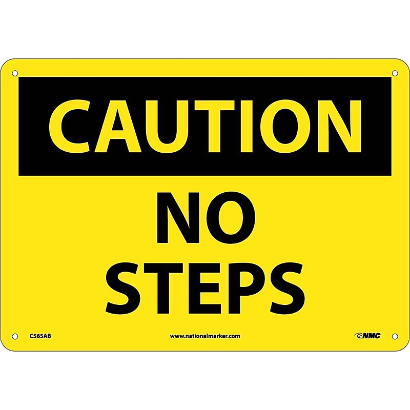 Caution Signs; No Steps, 10X14, .040 Aluminum image 1