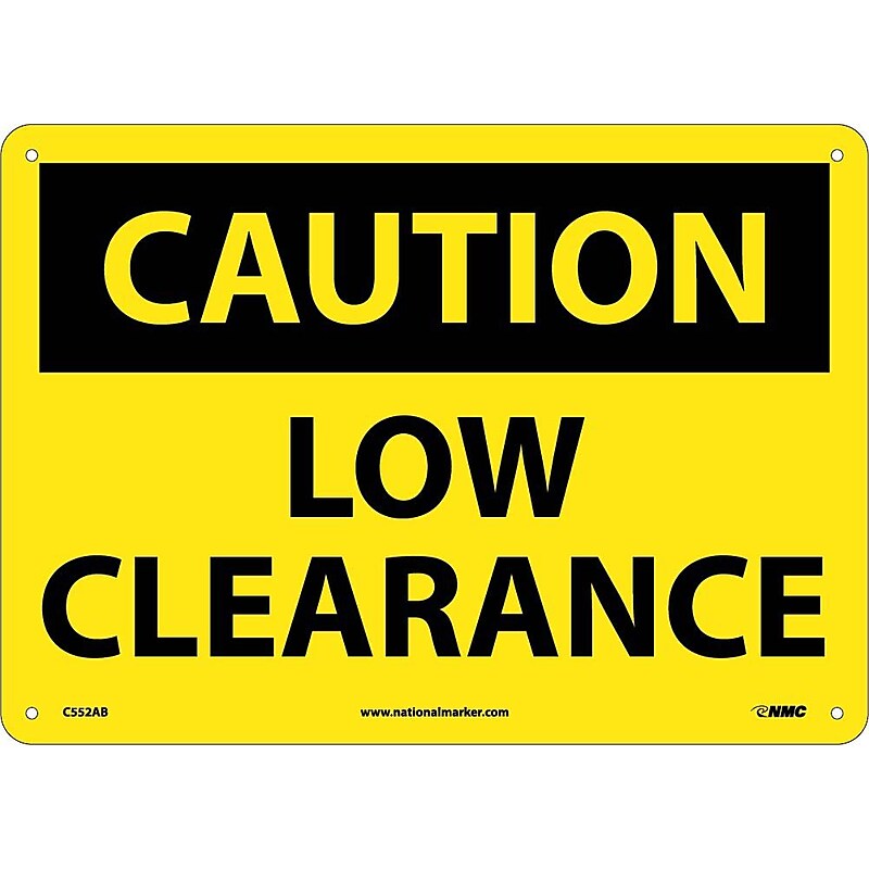 Low Clearance, 10X14, .040 Aluminum, Caution Sign image 1