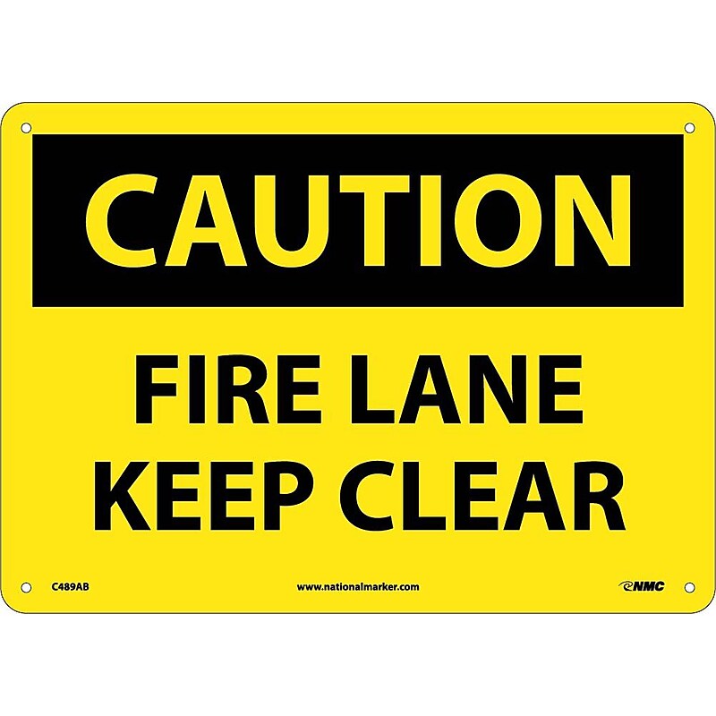 Caution, Fire Lane Keep Clear, 10X14, .040 Aluminum, Caution Sign image 1