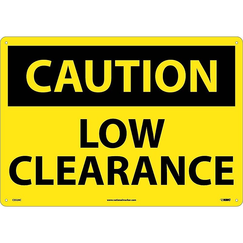 Low Clearance, 14X20, .040 Aluminum, Caution Sign image 1