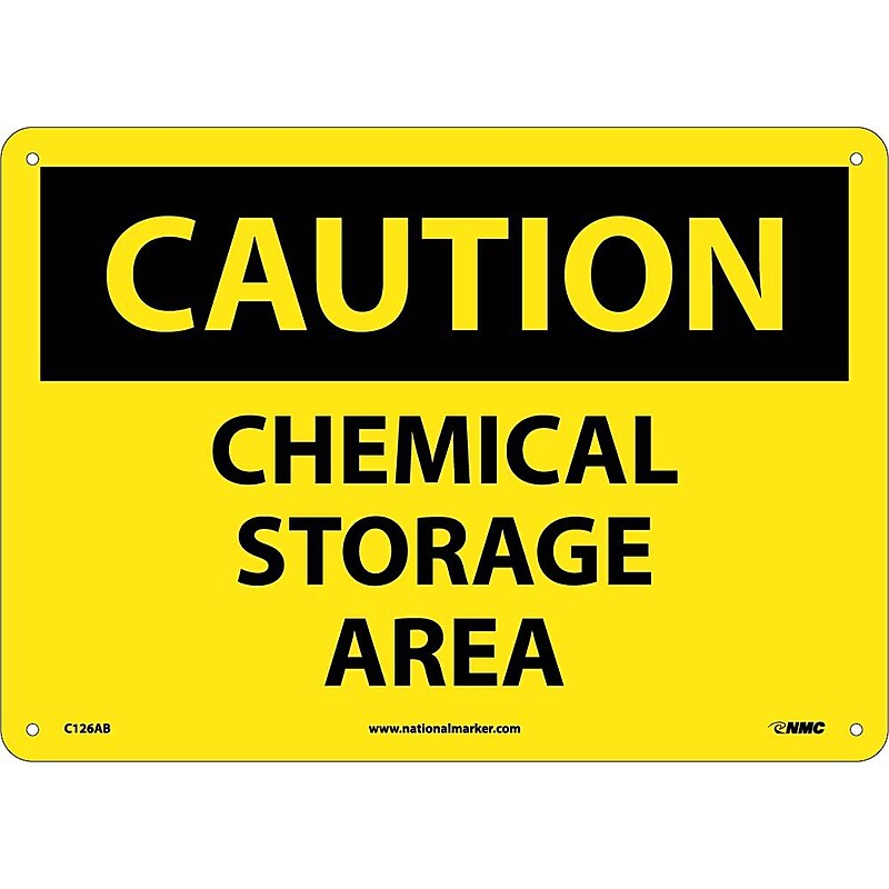 Caution Signs; Chemical Storage Area, 10X14, .040 Aluminum image 1