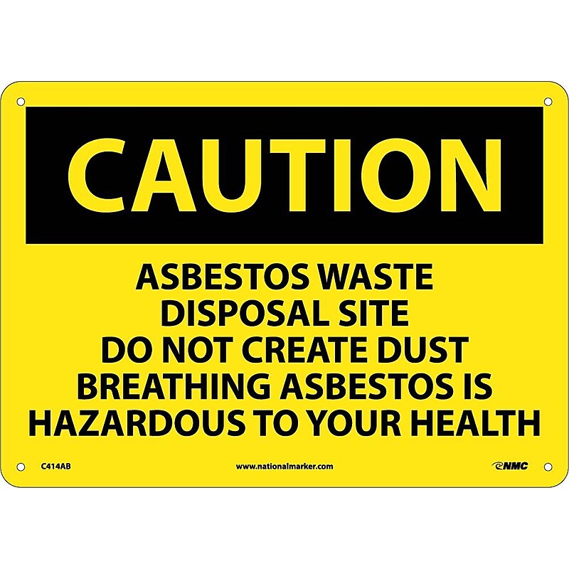 Caution, Asbestos Waste Disposal Site Do Not Create Dust Breathing Asbestos Is Hazardous image 1