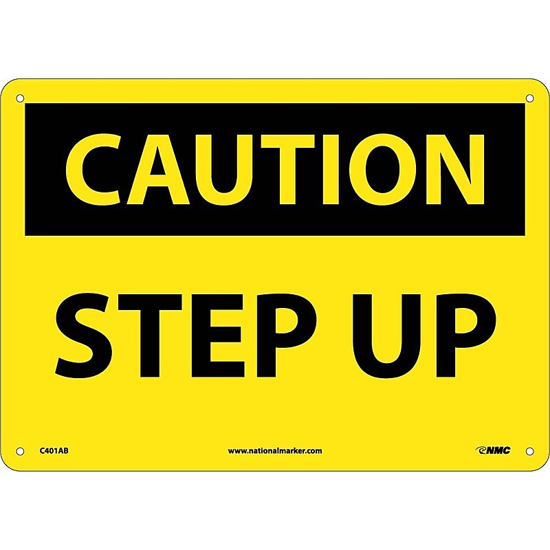 Caution Signs; Step Up, 10X14, .040 Aluminum image 1