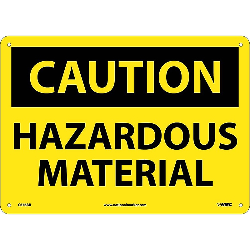 Caution Signs; Hazardous Material, 10X14, .040 Aluminum image 1
