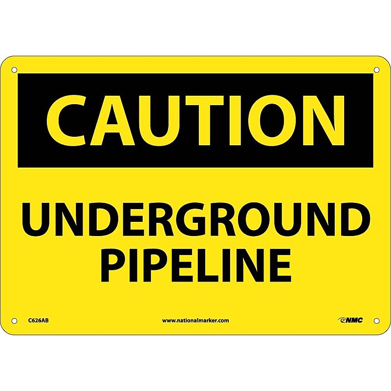 Underground Pipeline,10X14, .040 Aluminum, Caution Sign image 1