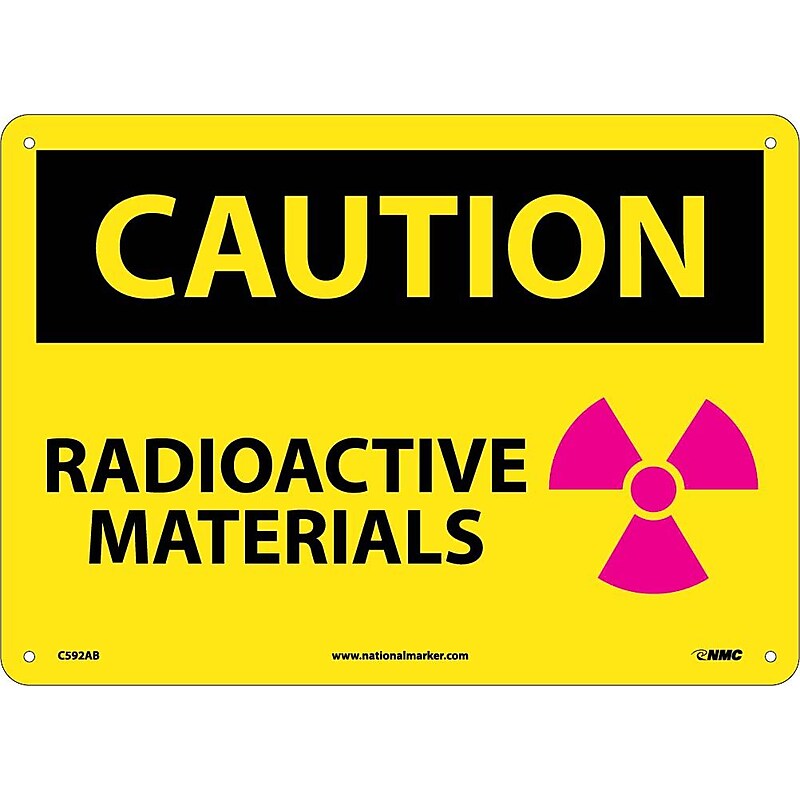 Caution Signs; Radioactive Materials, Graphic  10X14, .040 Aluminum image 1