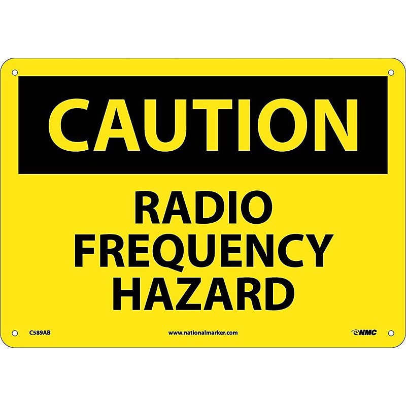 Caution, Radio Frequency Hazard, 10X14, .040 Aluminum image 1
