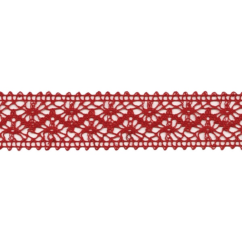 Crocheted Thread Ribbon, Red image 1