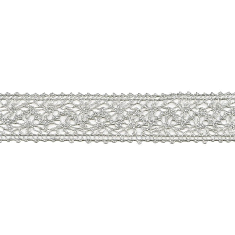 Crocheted Thread Ribbon, Gray image 1