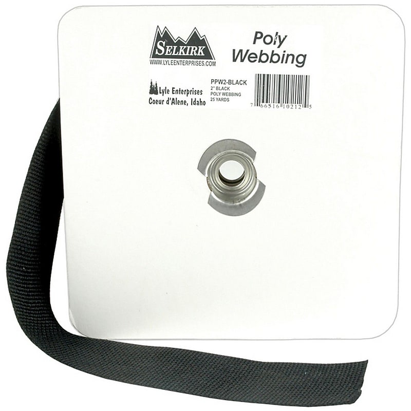 Polypro Webbing 1-1/2" Wide 25 Yards-Black image 1