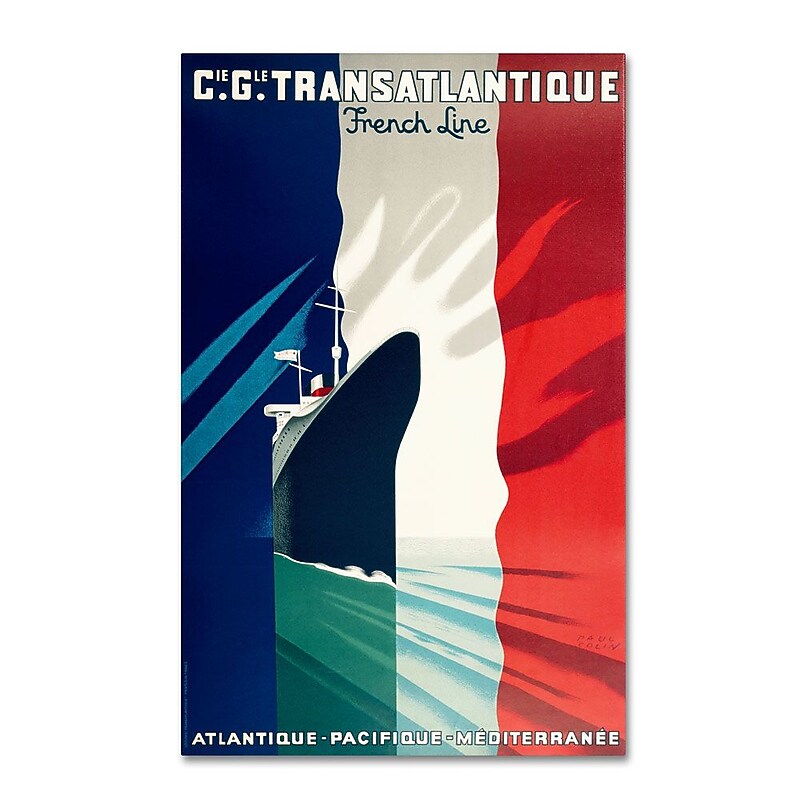 Trademark Fine Art 'Atlantique-Pacifique' 22" x 32" Canvas Art image 1