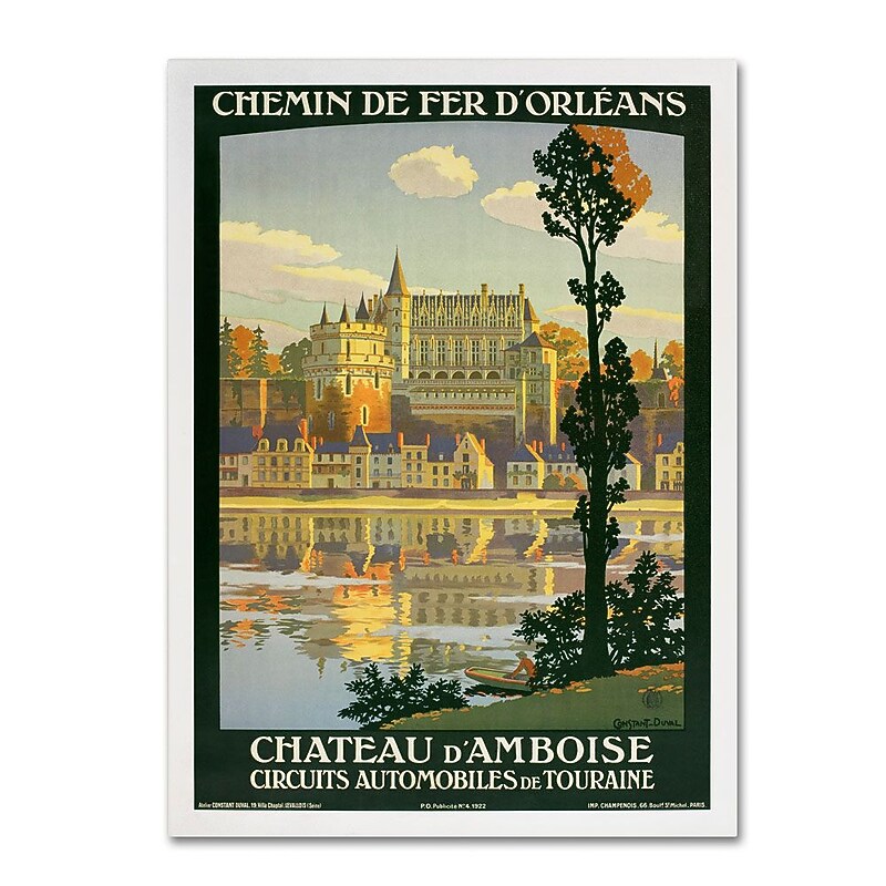 Trademark Fine Art 'Chateau D'Amboise' 24" x 32" Canvas Art image 1
