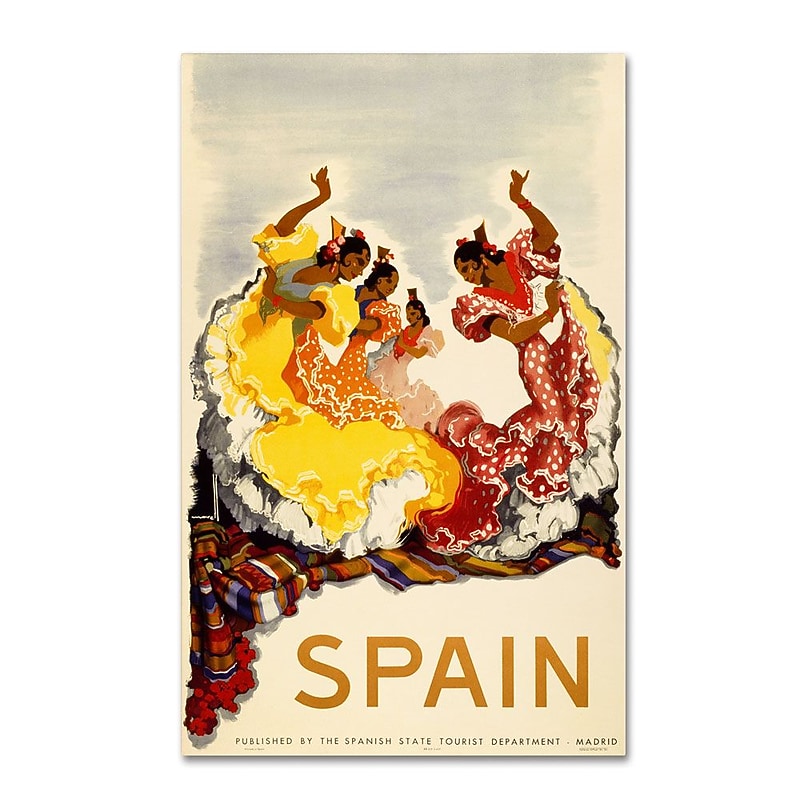 Trademark Fine Art 'Spain - Women Dancing' 30" x 47" Canvas Art image 1