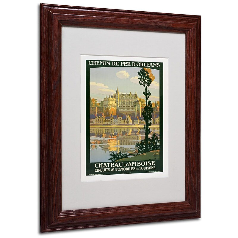 Trademark Fine Art 'Chateau D'Amboise' 11" x 14" Wood Frame Art image 1