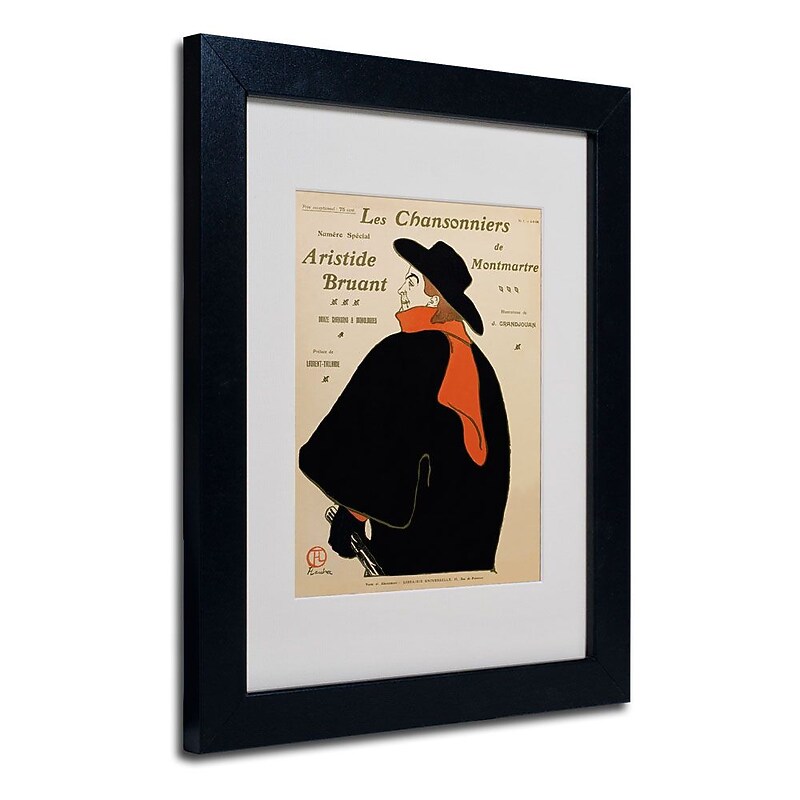 Trademark Fine Art 'Les Chansonniers De' 11" x 14" Black Frame Art image 1