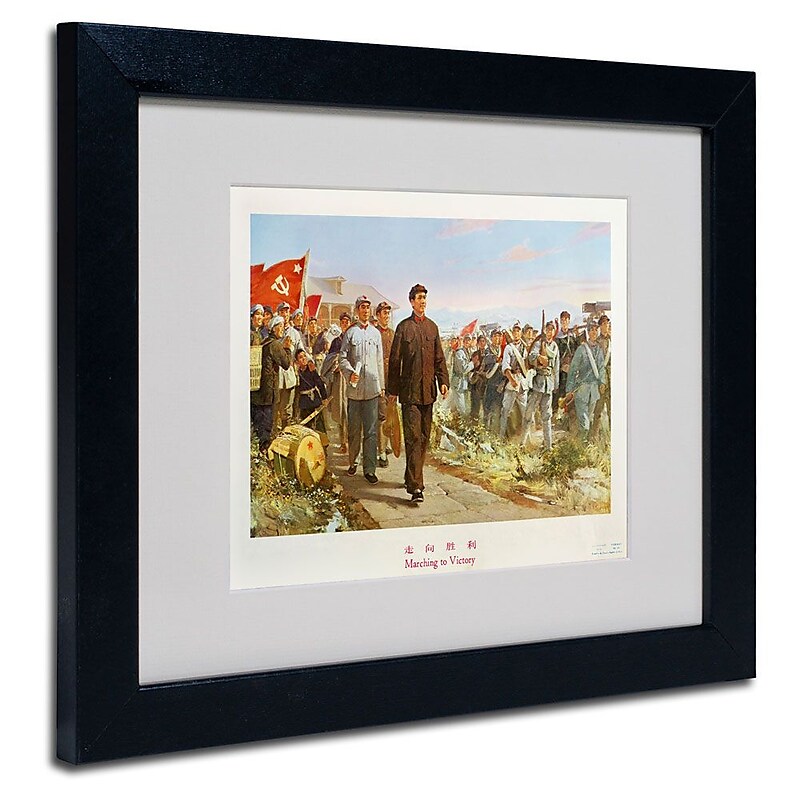 Trademark Fine Art 'Marching to Victory' 11" x 14" Black Frame Art image 1