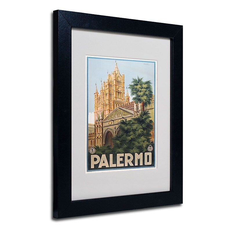 Trademark Fine Art 'Palermo' 11" x 14" Black Frame Art image 1