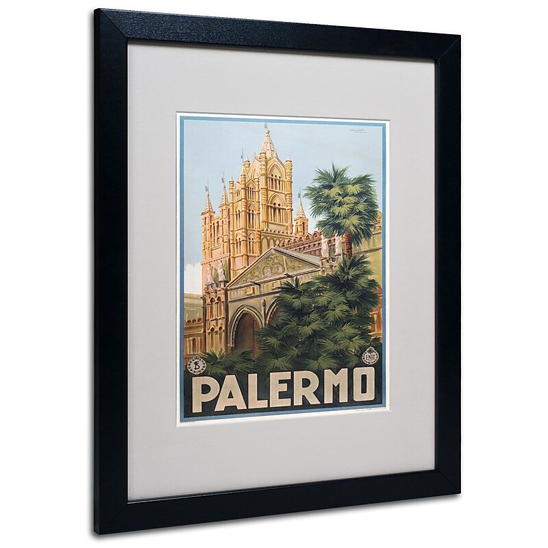 Trademark Fine Art 'Palermo' 16" x 20" Black Frame Art image 1