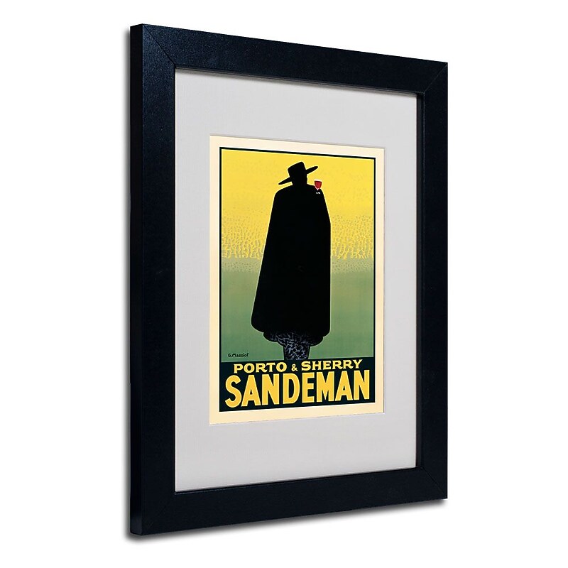 Trademark Fine Art 'Porto and Sherry Sandeman' 11" x 14" Black Frame Art image 1