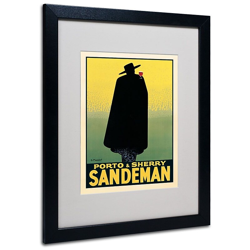 Trademark Fine Art 'Porto and Sherry Sandeman' 16" x 20" Black Frame Art image 1