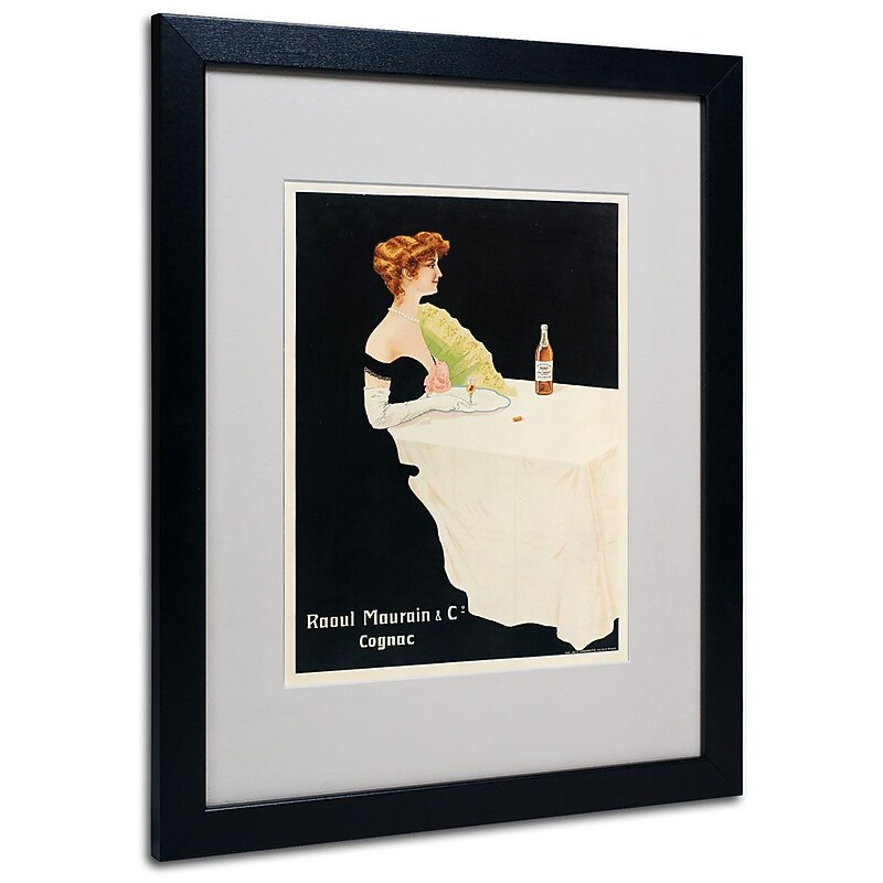 Trademark Fine Art 'Raoul Maurain and Co Cognac' 16" x 20" Black Frame Art image 1