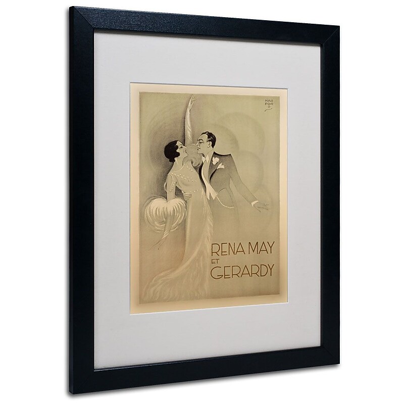 Trademark Fine Art 'Rena May Et Gerardy' 16" x 20" Black Frame Art image 1