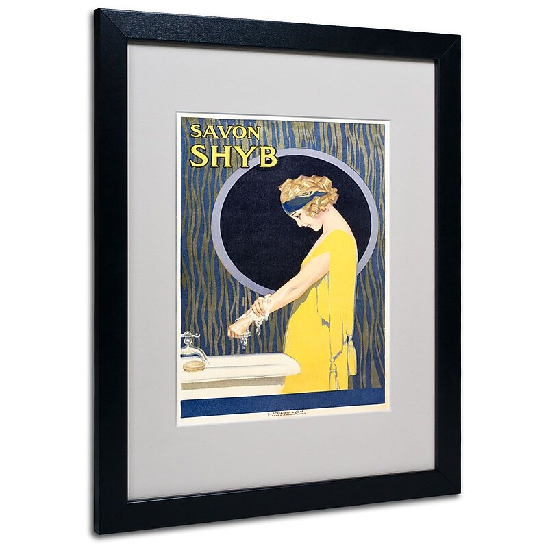 Trademark Fine Art 'Savon S H Y B' 16" x 20" Black Frame Art image 1