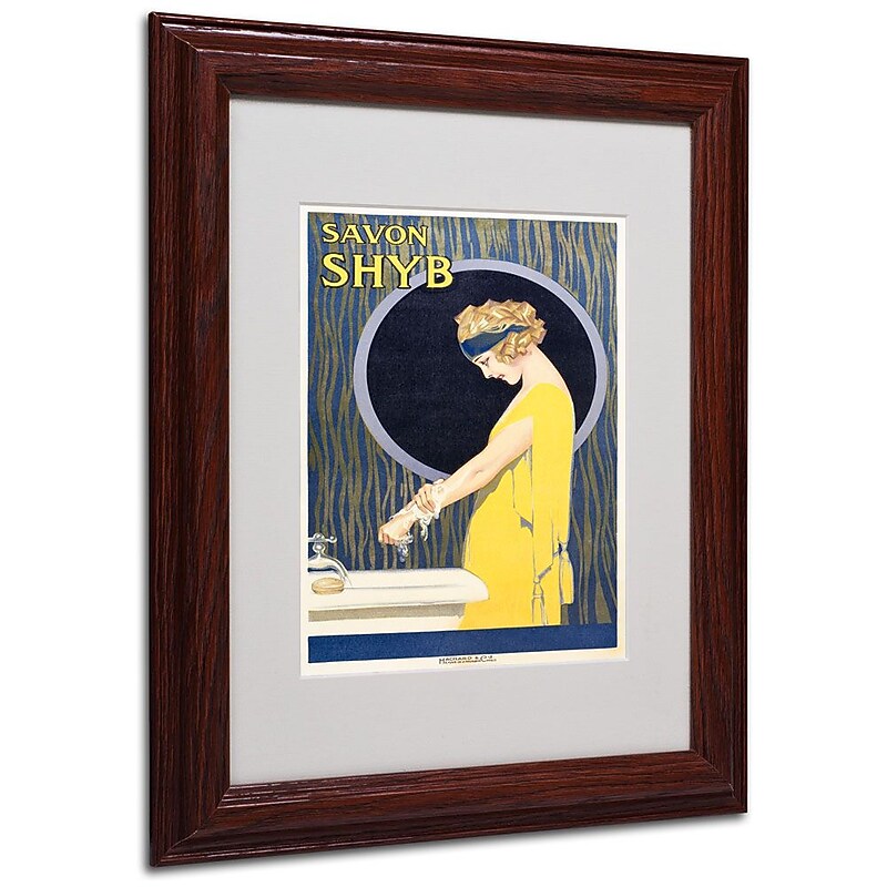 Trademark Fine Art 'Savon S H Y B' 11" x 14" Wood Frame Art image 1