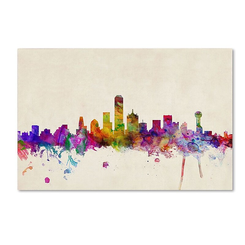 Trademark Fine Art 'Dallas, Texas' 16" x 24" Canvas Art image 1