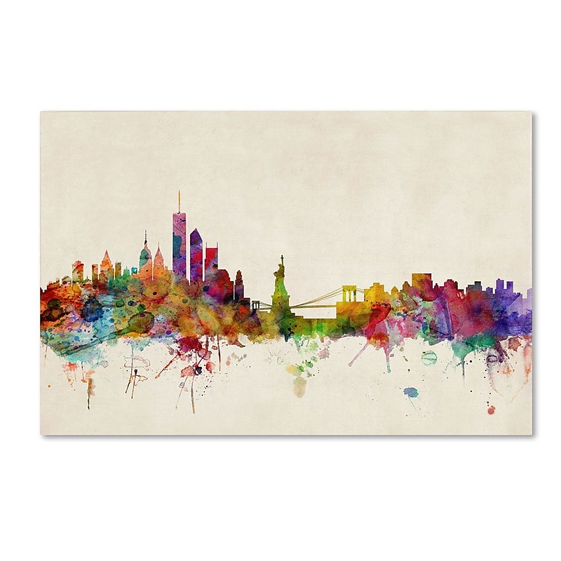 Trademark Fine Art 'New York, New York' 16" x 24" Canvas Art image 1