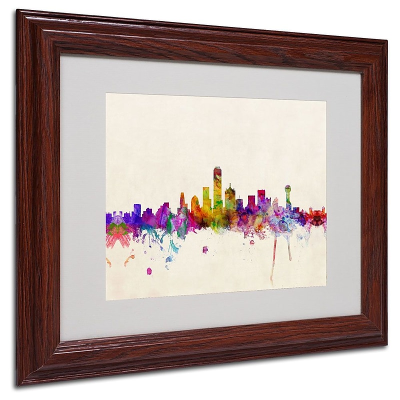 Trademark Fine Art 'Dallas, Texas' 11" x 14" Wood Frame Art image 1