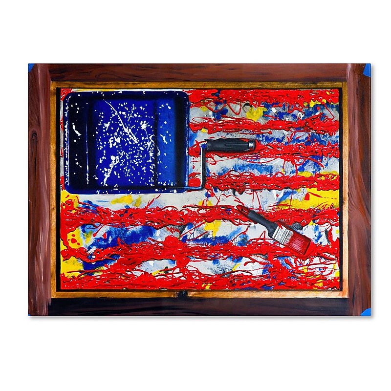 Trademark Fine Art 'American Paint' 35" x 47" Canvas Art image 1