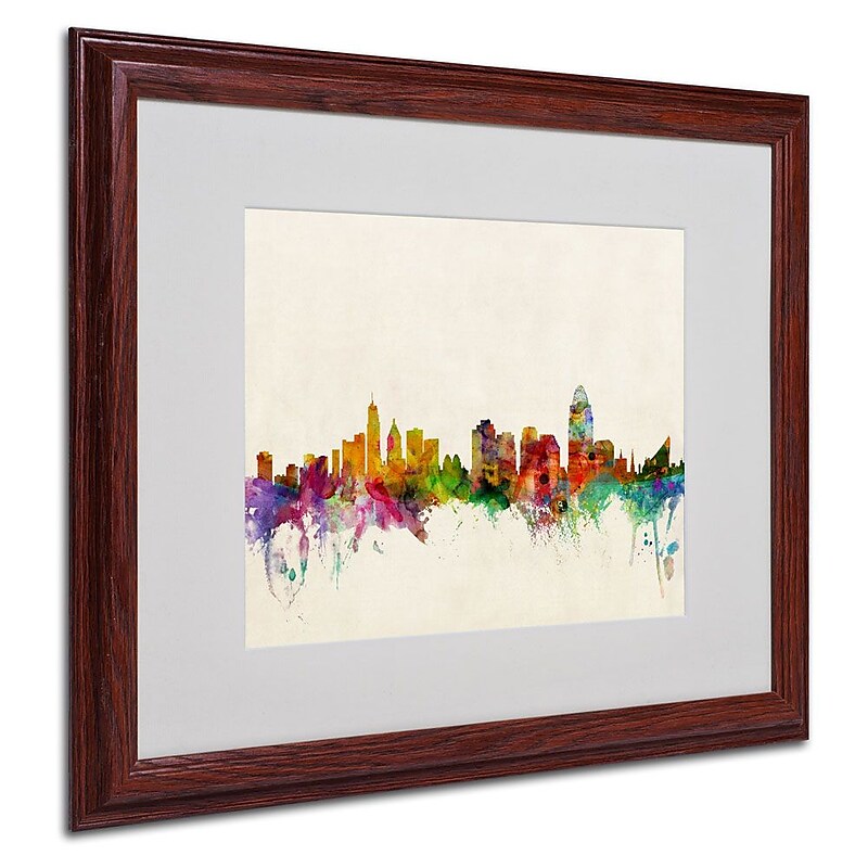 Trademark Fine Art 'Cincinnati, Ohio' 16" x 20" Wood Frame Art image 1