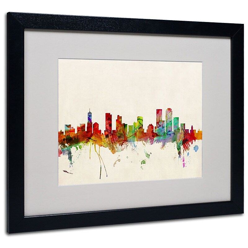 Trademark Fine Art 'Denver, Colorado' 16" x 20" Black Frame Art image 1