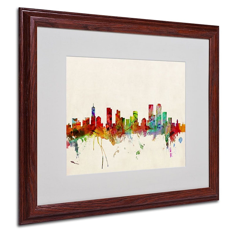 Trademark Fine Art 'Denver, Colorado' 16" x 20" Wood Frame Art image 1