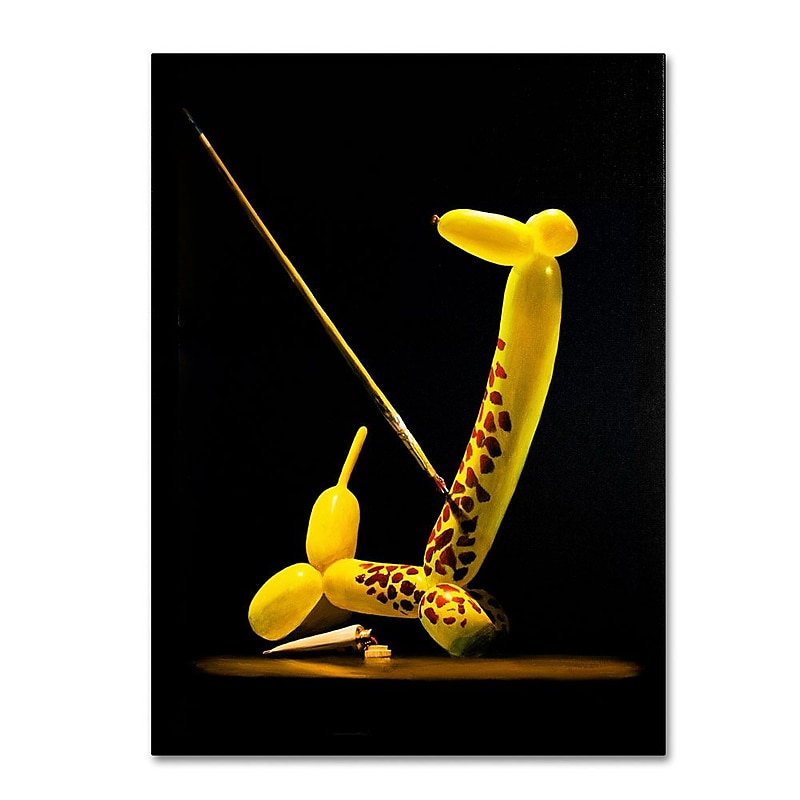 Trademark Fine Art 'Balloon Giraffe' 24" x 32" Canvas Art image 1
