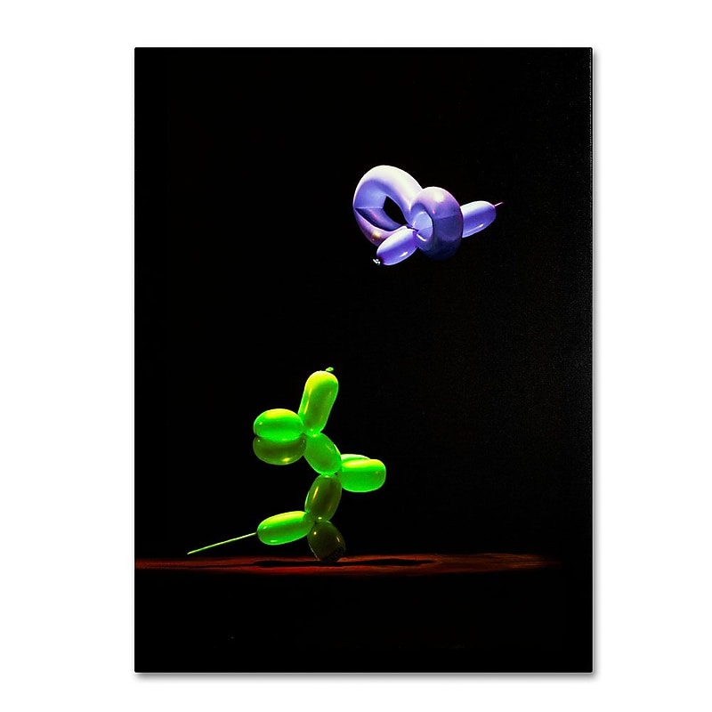 Trademark Fine Art 'Balloon Puppy and Hummingbird' 18" x 24" Canvas Art image 1