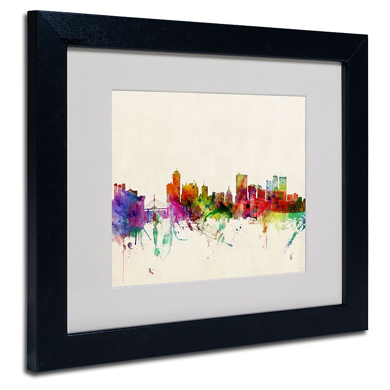 Trademark Fine Art 'Winnipeg, Canada' 11" x 14" Black Frame Art image 1